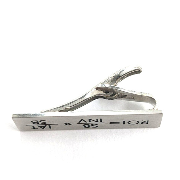 ROI Formula Return On Investment Formula Finance Tie Clip Robbins Co Attleboro - Picture 7 of 11